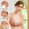 Cross-border Women's Sexy Front-open Bras, also in Plus Sizes, Without Steel Rings and Made of Lace.