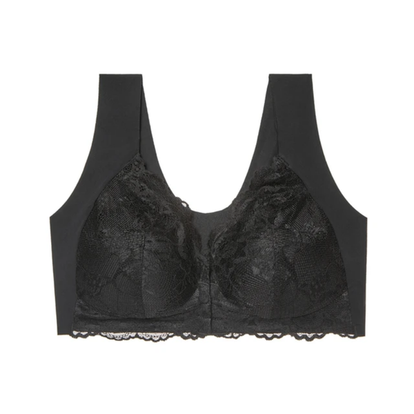 Cross-border Women's Sexy Front-open Bras, also in Plus Sizes, Without Steel Rings and Made of Lace.