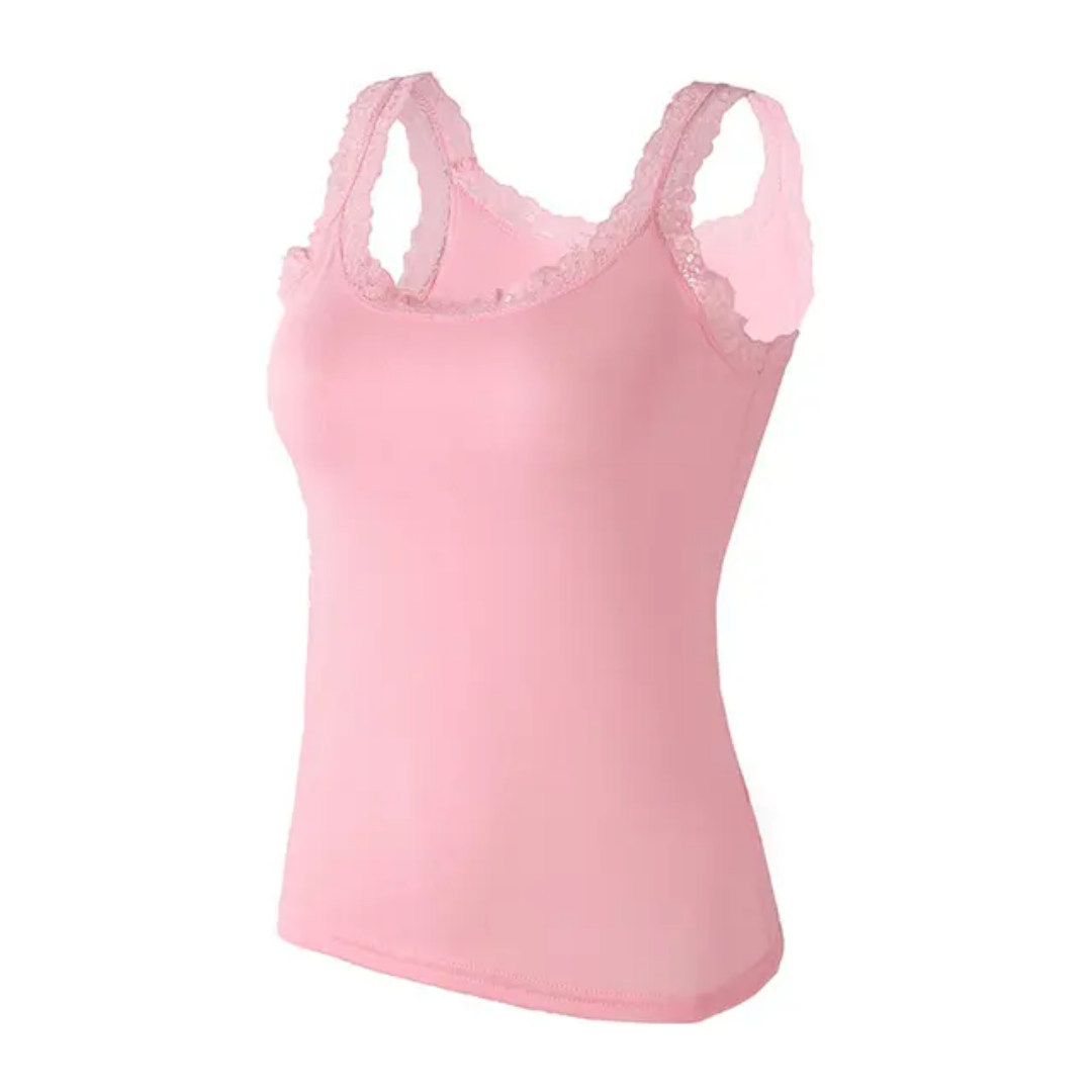 IBGUH Women's Winter T-Shirt Camisoles – Soft Cotton, Large Size, Lace Decorated