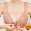 Cross-border Women's Sexy Front-open Bras, also in Plus Sizes, Without Steel Rings and Made of Lace.