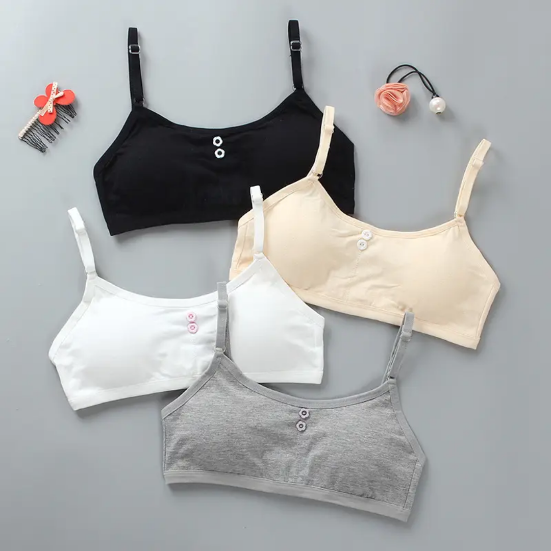 Teenager's Student Bra – Girls' Sports Training Bra (Ages 7–16) | Pure Cotton & Comfortable Fit