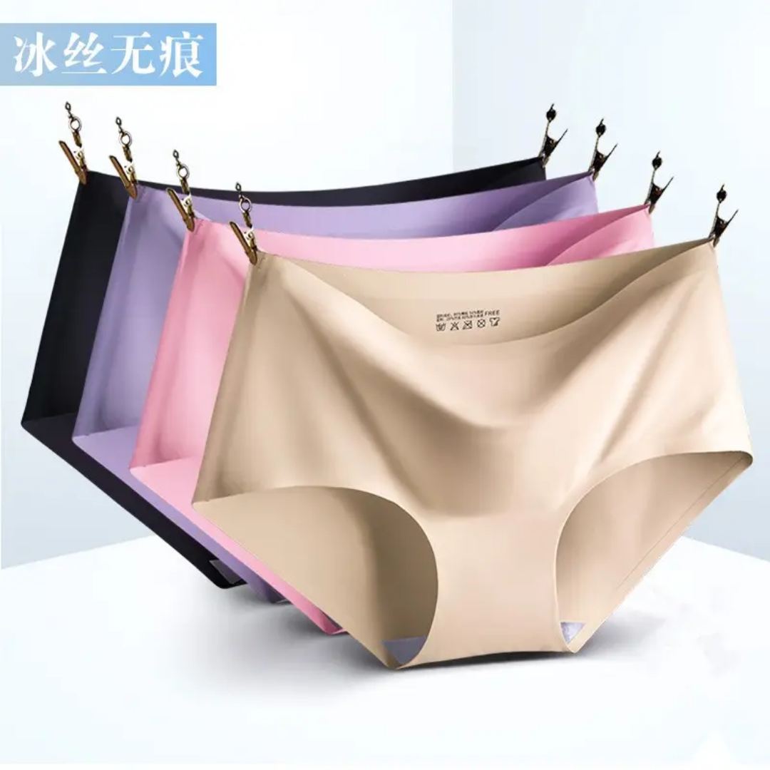 Seamless Ice - Silk Women's Underwear Thin Style for Summer With Crotch Breathable Sexy and Young - Girl - Style