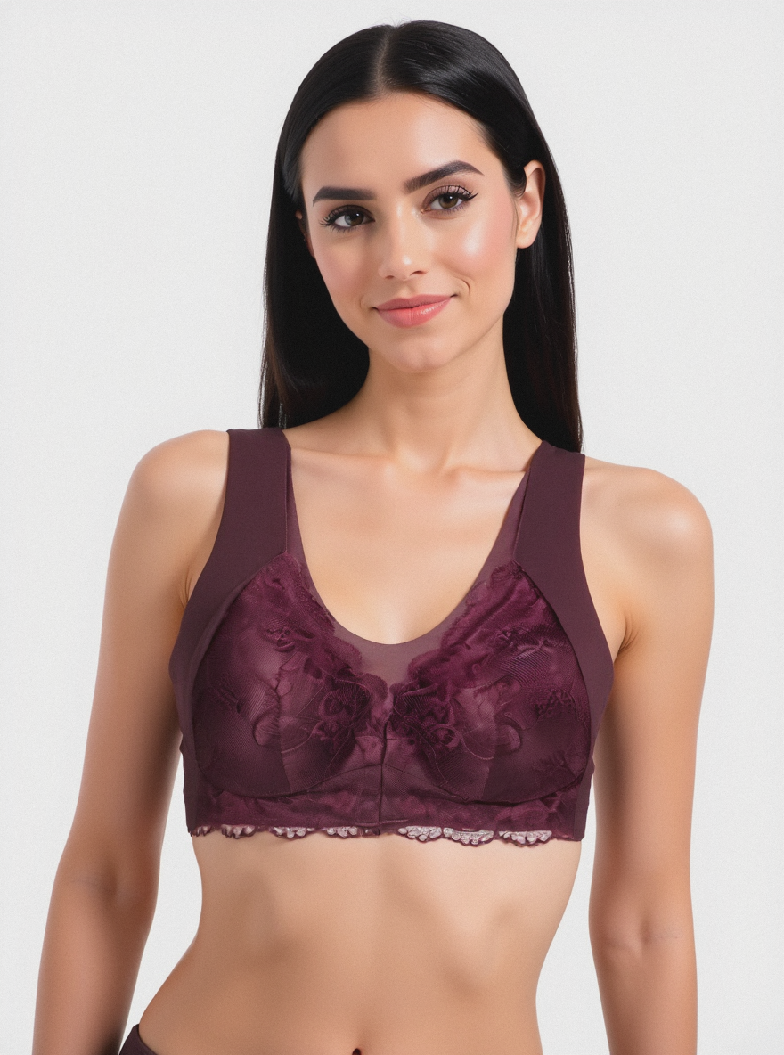 Women's Lace Tank Top Style Bra – Breathable, Thin, and Supportive Lingerie
